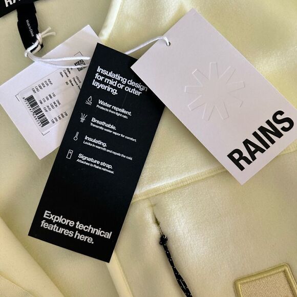 NWT Rains Women’s Teens Fleece Vest Color Straw/Light Yellow - Size Large - Picture 6 of 10